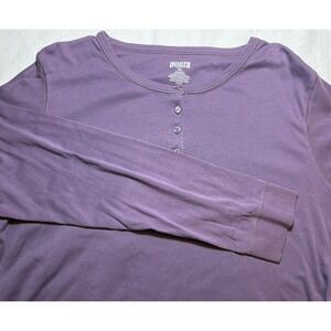 Duluth Trading Co Mens Size‎ XL Purple Henley Long Sleeve Shirt Base Layer
